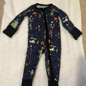 Little Sleepies Nightmare Before Christmas Halloween Themed One Piece Pajama